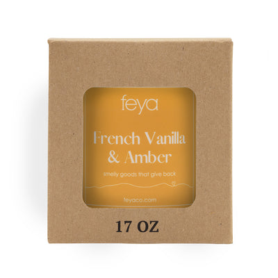 Feya French Vanilla 17 oz Candle In Box