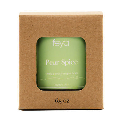 Feya Pear Spice 6.5 oz Candle with box