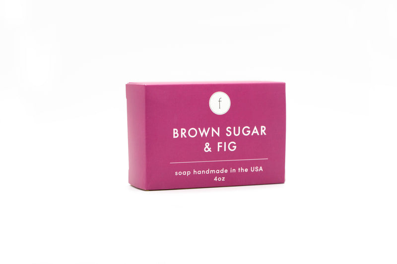 Feya Co Brown Sugar and Fig Soap in packaging