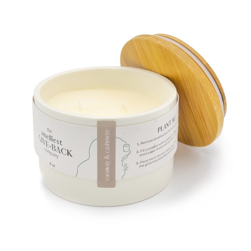 Feya Co Botanical Candle caraway & Cashmere bamboo lid