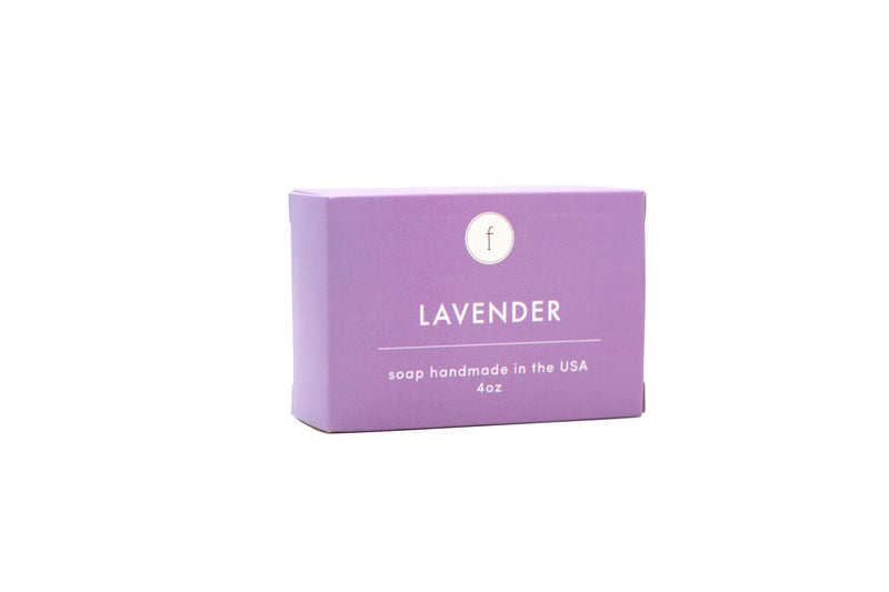 Feya Co Lavender soap in packaging